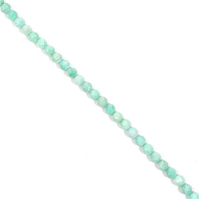 223cts Amazonite Faceted Rounds Approx 10mm, 38cm Strand