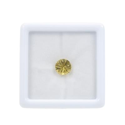 1.60cts Honey Quartz Round Honeycomb Cut Approx 8mm