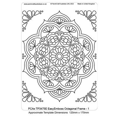 ParchCraft Template - Octagonal Frame 1, 121 x 171 