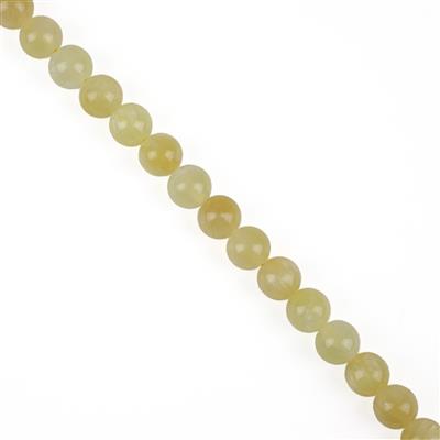 330cts Yellow Selenite Plain Rounds, Approx. 10mm, 38cm Strand