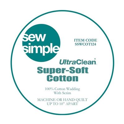 Sew Simple Super Soft 100% Cotton Wadding 0.5m (315cm wide)