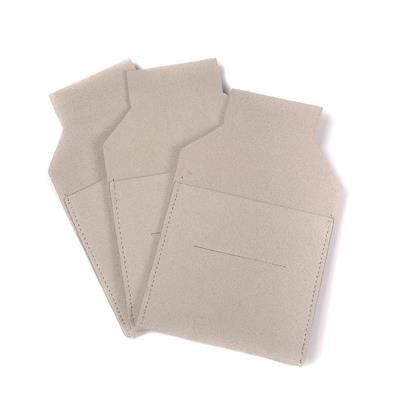 Grey Suede Jewellery Packaging Pouch, 3pcs, 7x7cm