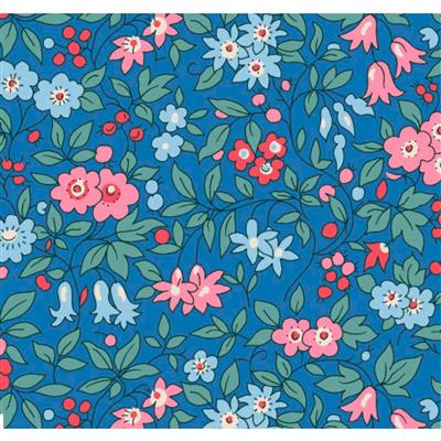 Liberty Trailing Blossom Blue Extra Wide Backing Fabric 0.5m (272cm)
