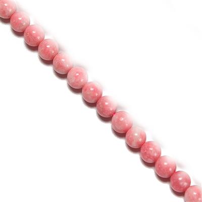 165 cts Thulite Plain Rounds Approx 8mm,38cm Strand