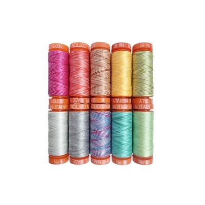 Aurifil Tula Pink Premium Thread Collection 10 x 50wt Spools (10 x 200m)