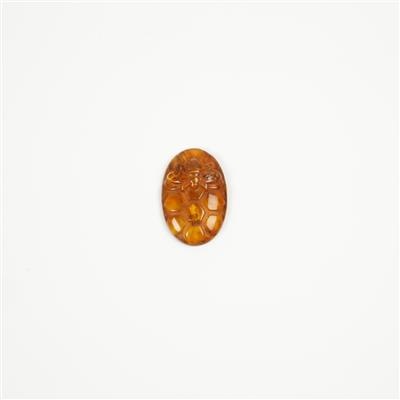 Baltic Amber Bee Carved Cabochon, approx. 30x20mm