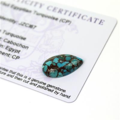 6.15cts Egyptian Turquoise 20x12mm Pear  (CP)