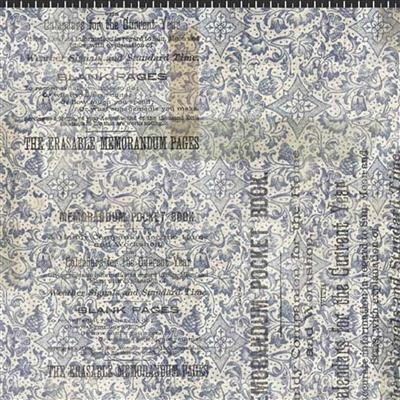 Tim Holtz Eclectic Elements Memorandum Blue Extra Wide Backing Fabric 0.5m (274cm Width) 