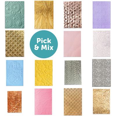 Sizzix Pick & Mix - Any 4 3-D Embossing Folders for £14.78