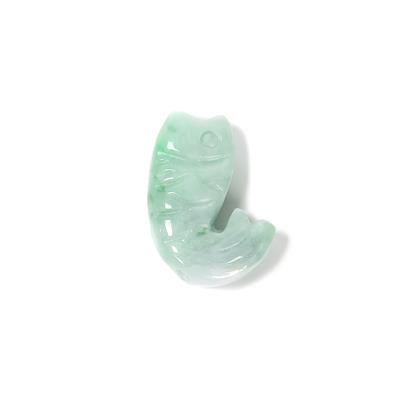 6cts Type A Floating Flower Jadeite Fish Spacer (Double Side), Approx 13x18mm by Suzie Menham