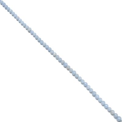 235cts Angelite Faceted Rounds Approx 6mm, 1 metre Strand