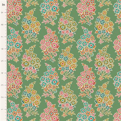 Tilda Pie in the Sky Willy Nilly Green Fabric 0.5m