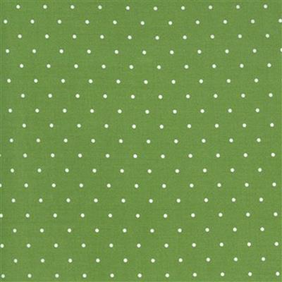 Moda Sunday Stroll Green Block & White Spotted Fabric 0.5m