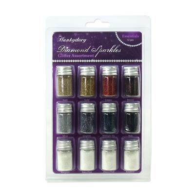Diamond Sparkles Glitter - Essentials, Inc;  12 jars of Diamond Sparkles Ultra Fine Glitter 