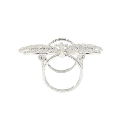 925 Sterling Silver Papillon Moving Ring, Marquise Setting & White Cubic Zirconia With Downloadable Instructions By Charlie Bailey