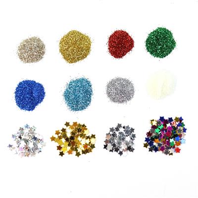 Diamond Sparkles Glitter - Christmas, Inc;  12 jars of Diamond Sparkles Ultra Fine Glitter in Festive Shades 