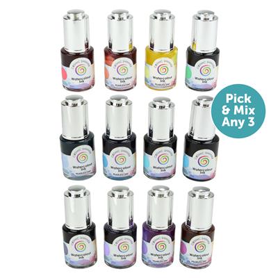 Cosmic Shimmer Watercolour Inks - Pick and Mix - Buy 3 for £11.99