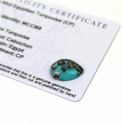 4.5cts Egyptian Turquoise 16x12mm Pear  (CP)