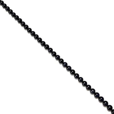 240cts Black Selenite Plain Rounds, Approx 10mm, 38cm Strand
