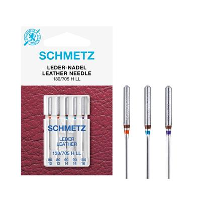 Schmetz Leather Universal Sewing Machine Needle Sizes 80-100 Pack of 5