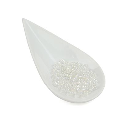 Miyuki Pearlised Crystal AB/ White Seed Beads 6/0 