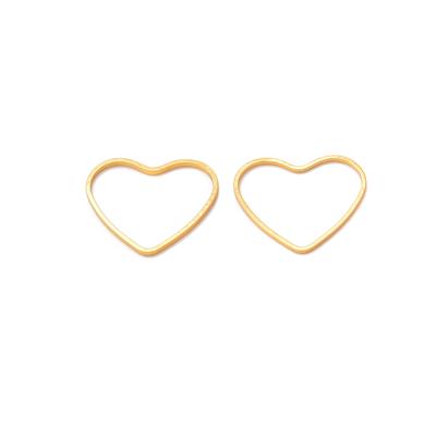 Base Metal Gold Heart Shape, Approx 20mm (2pk)