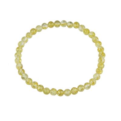 10cts Amber Lemon Stetchy Bracelet, Approx 5mm, 7.5"