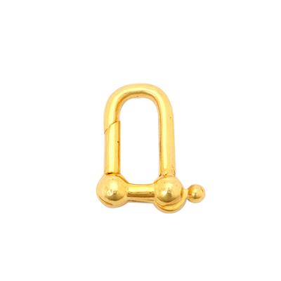 Gold Plated 925 Sterling Silver Clasp Lock Approx 11x17mm 1pcs
