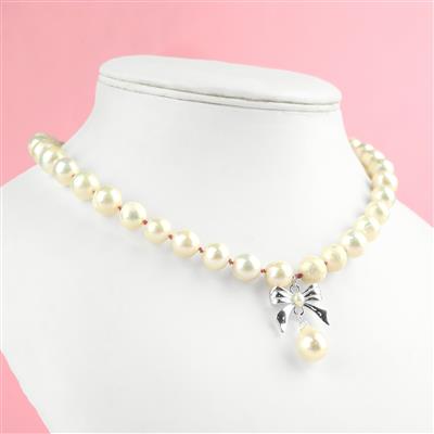 925 Sterling Silver Connector & White Freshwater Cultured Pearl Project With Instructions By Yvonne Froelich