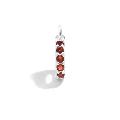 January Birthstone Collection: 925 Sterling Silver Clip Bail Approx 10x7.5mm with Garnet