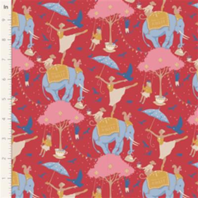 Tilda Jubilee Collection Circus Life Jubilee Red Fabric 0.5m