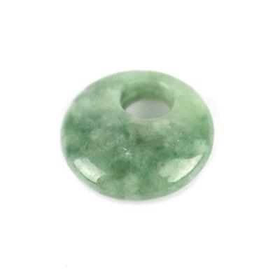 20cts Green Burmese Jade Fancy Donut Pendant Approx 20mm 