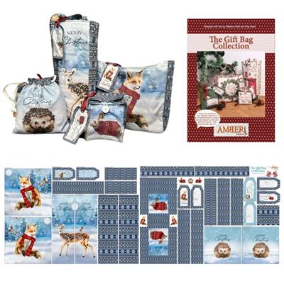 Amber Makes The Gift Bag Collection Woodland Animals Kit: Instructions & Fabric Panel