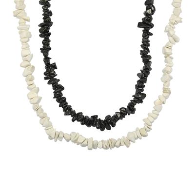 320cts Dolomite and Black Spinel Nuggets, Approx 2x1 to 11x4mm 65cm Strands 