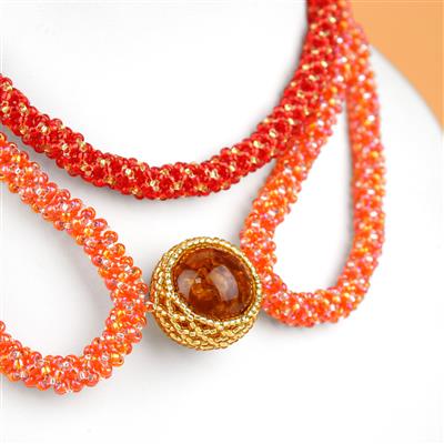 Baltic Cognac Amber Half Drilled Round Bead, Approx 22mm