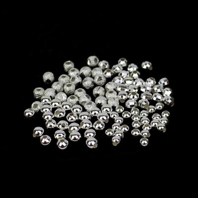 925 Sterling Silver Spacer Bead Bundle 4 Designs - 100pcs (3 & 4mm Rounds, 4mm Cut Stardust & 4mm Faceted)