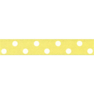 Lemon Polka Dot Ribbon 15mm (5m)