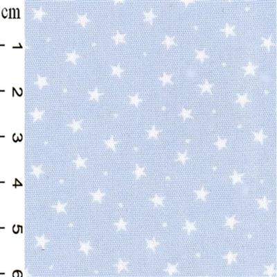Powder Blue Stars 100% Cotton Poplin Fabric 0.5m