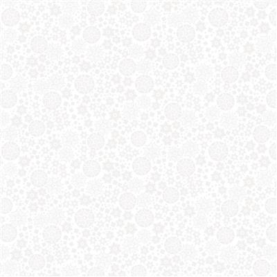 Lewis & Irene Tiny Tonals Collection Sea Holly Floral White On White Fabric 0.5m