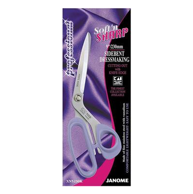 Janome Elna Professional Soft & Sharp Sidebent Dressmaking Scissors 23cm (9“)
