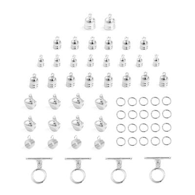 Matrix Collection: Silver Plated Copper Kumihimo Findings Kit (50pcs) 