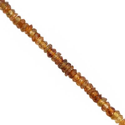 25cts Shaded Chrome Tourmaline Faceted Rondelles Approx 2.5x1 to 3x1mm, 32cm Strands