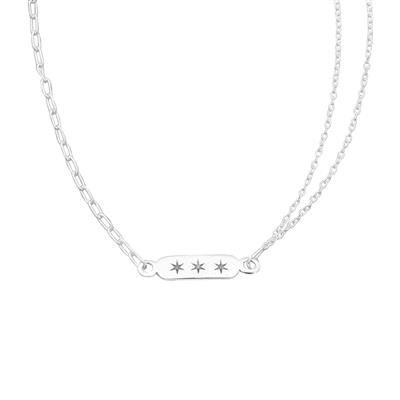 925 Sterling Silver Chain, 18” with Celestial connector and long link chain