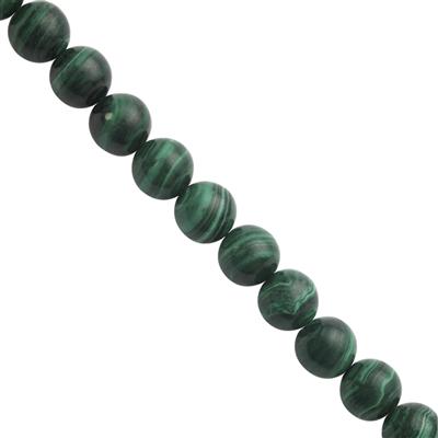 115cts Malachite Smooth Round Approx 7 to 8mm 20Cm Strands With Hematite (Approx 3mm) And Plastic Spacers