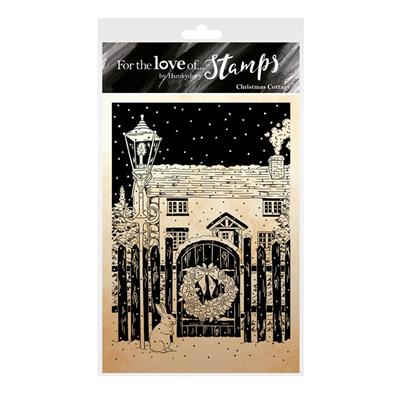 For the Love of Stamps - Christmas Cottage 	Quarter A4 strip stamp set - Contains 1 stamp.  