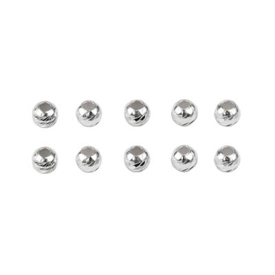 925 Sterling Silver Ridged Spacer Beads, Approx 2mm, 10pcs