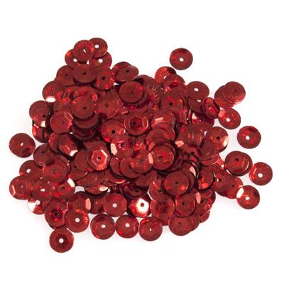 Holographic Sequins Red 6mm Pack of 3g