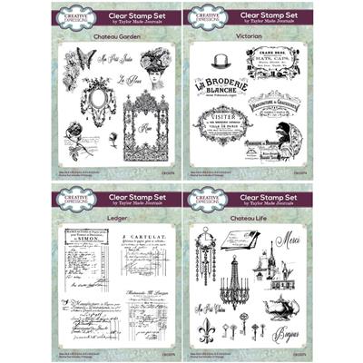 Creative Expressions Chateau Garden Collection - 4 Stamp Sets - 31 Stamps in Total
