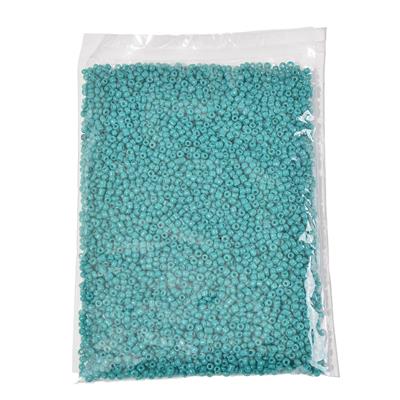 2mm Teal Seed Beads, 100g Bag