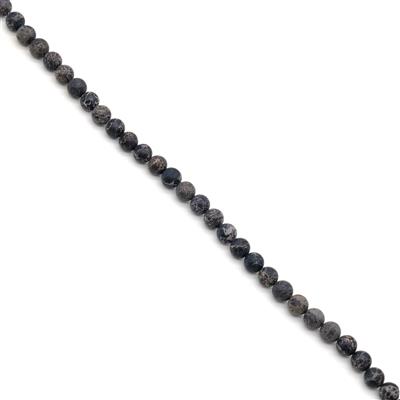 120cts Black Terra Jasper Matte Rounds Approx 8mm, 38cm